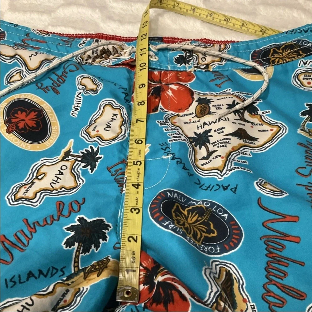 Caribbean Joe  Mens Hawaiian Swim Shorts Size‎ Large